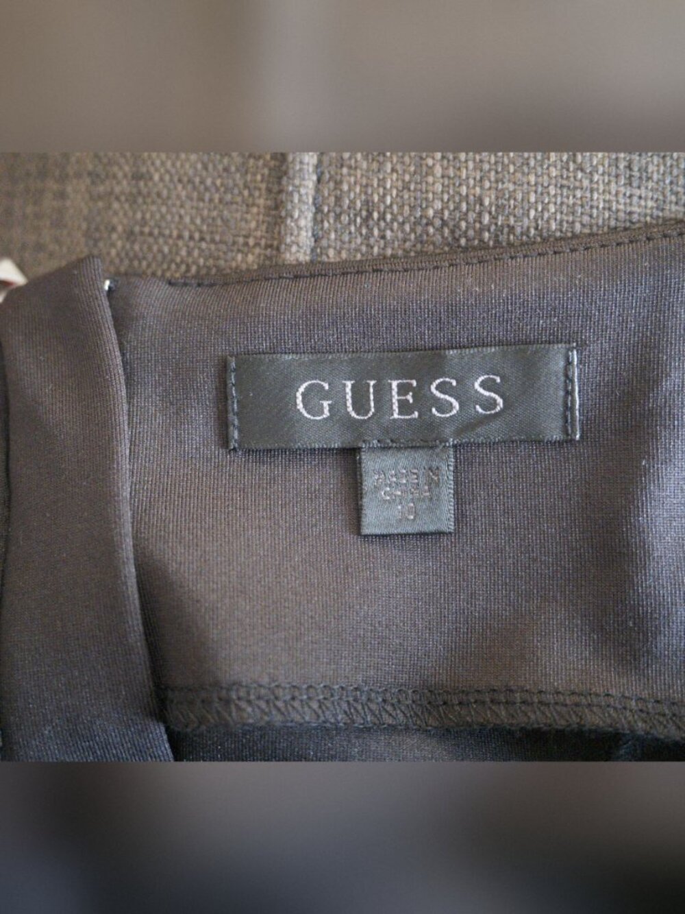 ⨠NWT GUESS Black Terri Sleeveless Sweetheart Bodycon Mini Dress Size 10 đ¤ - Picture 9 of 9